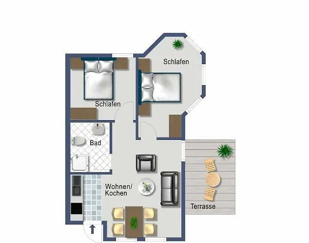 アパート Ostseevilla Dietlinde ツィングシュト